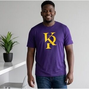 Under Armour Mens Loose Fit Graphic T-Shirt Purple Yellow Short Sleeve Large NEW